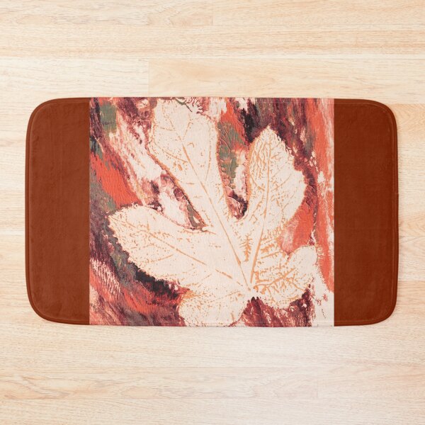Item preview, Fig Leaf Echo — Ghost Monoprint in Warm Terracotta designed and sold by Gentle Bookbinding.
