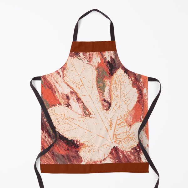 Item preview, Fig Leaf Echo — Ghost Monoprint in Warm Terracotta designed and sold by Gentle Bookbinding.