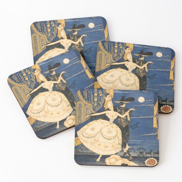 Item preview, Ballet Illustration Art Nouveau Dancing Couple Fantasy Scene for Vintage Art Lovers designed and sold by RickE.