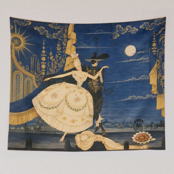 Item preview, Ballet Illustration Art Nouveau Dancing Couple Fantasy Scene for Vintage Art Lovers designed and sold by RickE.