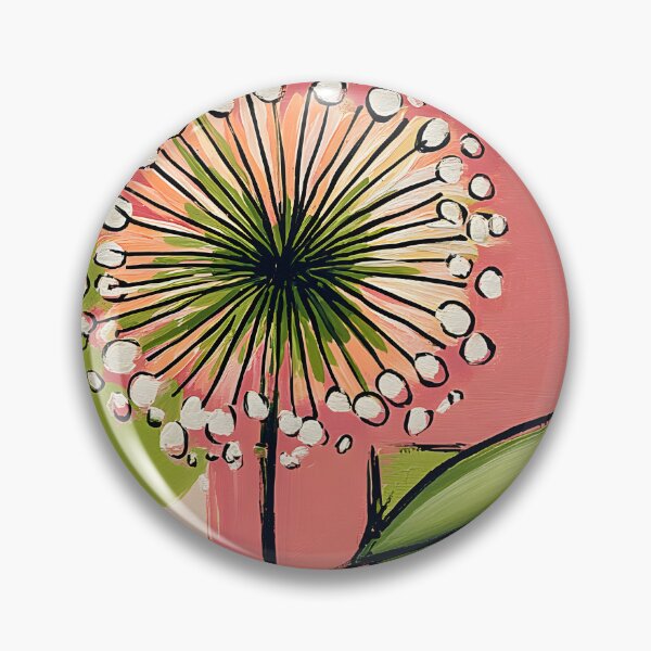 Item preview, Dandelion in Geometric Abstract Space - Vibrant Organic Contrast with Playful Modern Colors designed and sold by OlfactoART Studio.