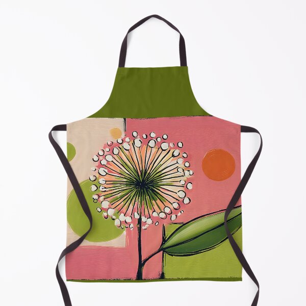 Item preview, Dandelion in Geometric Abstract Space - Vibrant Organic Contrast with Playful Modern Colors designed and sold by OlfactoART Studio.