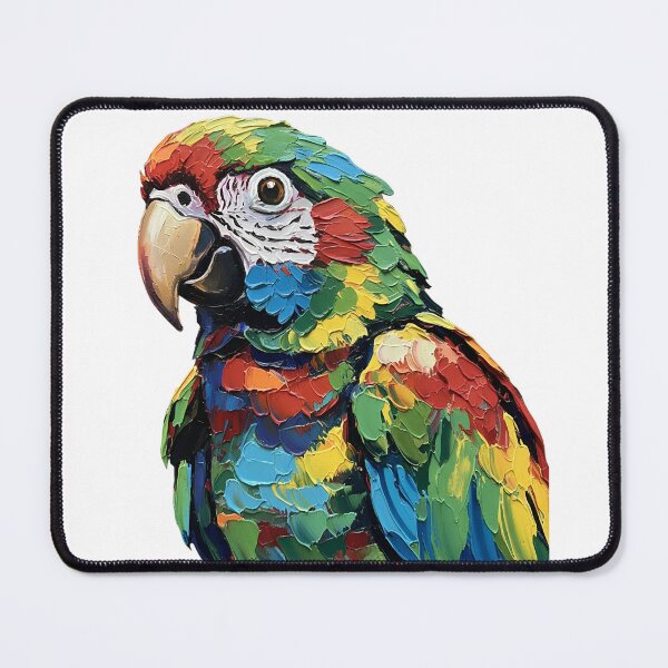 Item preview, World Parrot Day Palette Knife Painting Tropical Bird Art designed and sold by GymTanLaundry.