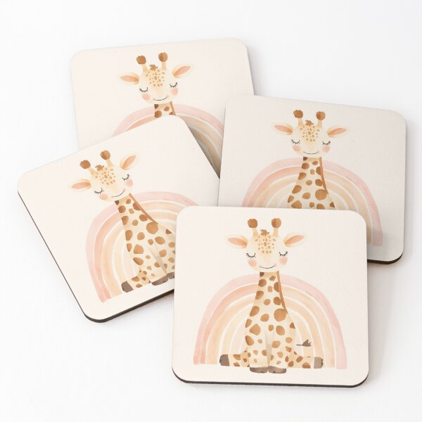 Item preview, Whimsical Giraffe & Pastel Rainbow – Soft Scandinavian Nursery Dream designed and sold by ConnieVZ.