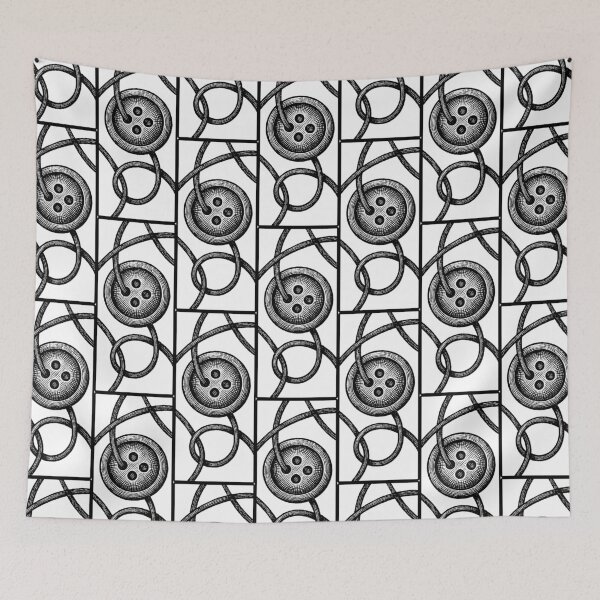 Item preview, Bold Button & Thread Etching Motif Design designed and sold by l8yofthelake.