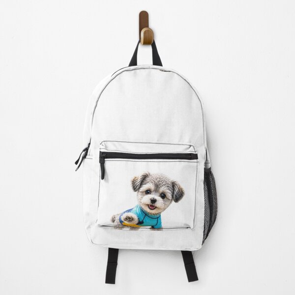 Item preview, Cute Puppy Waving – Adorable Fluffy Dog Art designed and sold by RinaWorksJP.