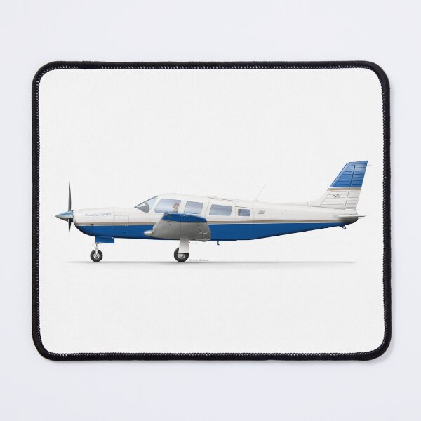 Item preview, Piper PA-32 Saratoga Blue designed and sold by Grubby Fingers Aircraft Illustration.