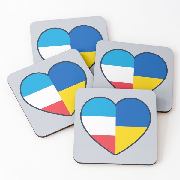 Item preview, Luxembourg Ukraine | 2 Nations 1 Heart designed and sold by sublimesun.