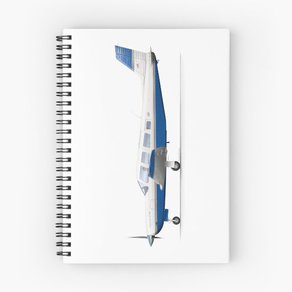 Artikelvorschau, Piper PA-32 Saratoga Blau entworfen und verkauft von Grubby Fingers Aircraft Illustration.