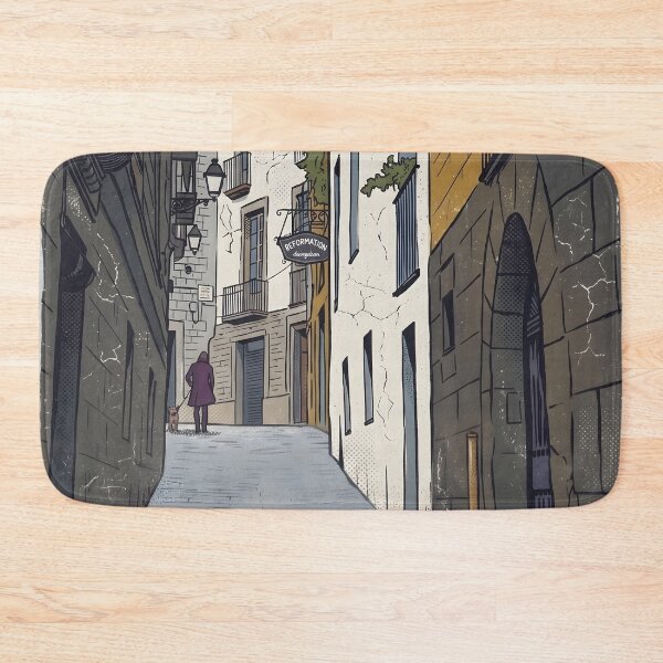 Item preview, A man and a dog in a Barcelona alley designed and sold by Carlos Lorenzo.