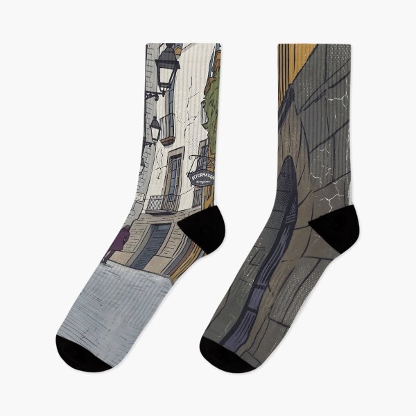 Item preview, A man and a dog in a Barcelona alley designed and sold by Carlos Lorenzo.