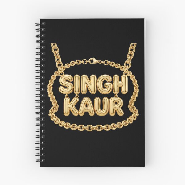 Item preview, Singh Kaur Gold Chain Punjabi Necklace Design | Bold Punjabi Name Art designed and sold by SinghMerchUniverse.
