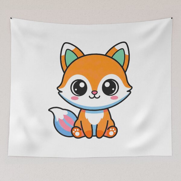 Item preview, Cute Kawaii Fox Baby  designed and sold by sky11PP.