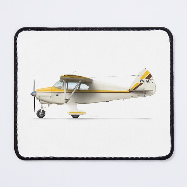 Item preview, Piper PA-20 Tri-Pacer Yellow VH-MTS designed and sold by Grubby Fingers Aircraft Illustration.