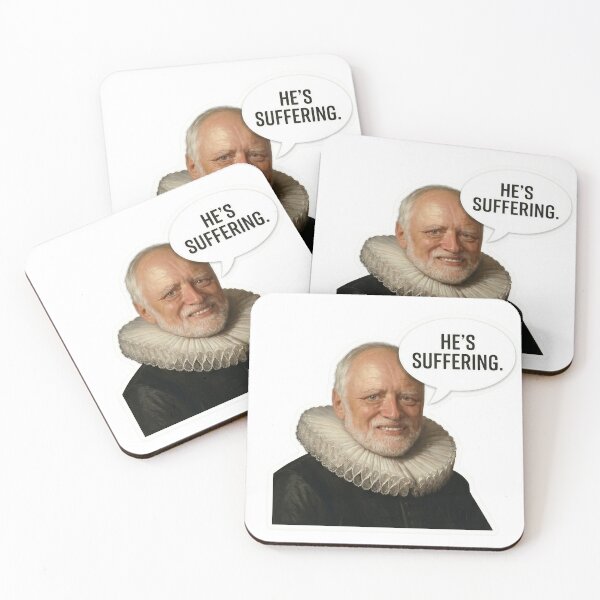 Item preview, He's Suffering - Hide The Pain Harold Classical Art Meme designed and sold by PixelsTelas.