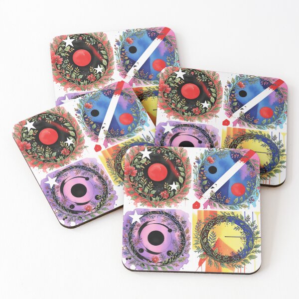 Item preview, cosmic pop geometry botanical  colorful geometric abstract design designed and sold by SmashingDeals.