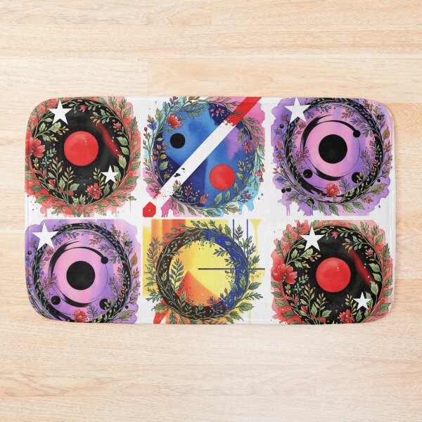 Item preview, cosmic pop geometry botanical  colorful geometric abstract design designed and sold by SmashingDeals.