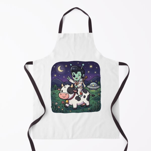 Item preview, Alien King of Rock with Cow - Retro Cute Extraterrestrial designed and sold by silviaarzamendia.