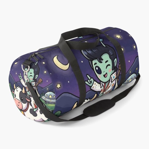 Item preview, Alien King of Rock with Cow - Retro Cute Extraterrestrial designed and sold by silviaarzamendia.