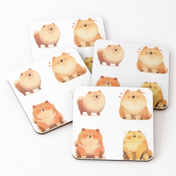 Item preview, Mini Cute Chow chow puppy dogs sticker pack designed and sold by MendaciousMina.