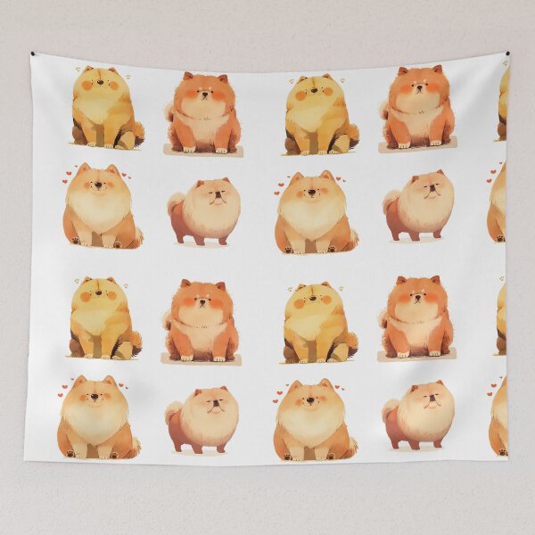 Item preview, Mini Cute Chow chow puppy dogs sticker pack designed and sold by MendaciousMina.