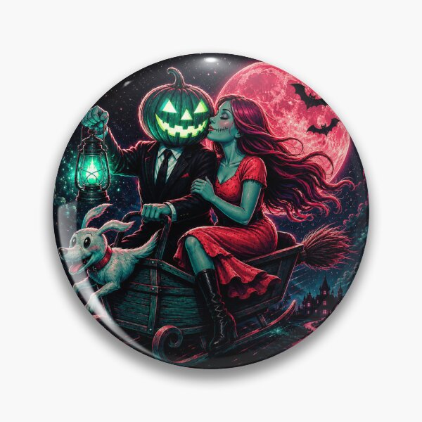 Item preview, Headless Horseman Neon Sleigh Ride - Synthwave Halloween Fantasy Art designed and sold by TheHorsemanRidesAgain.