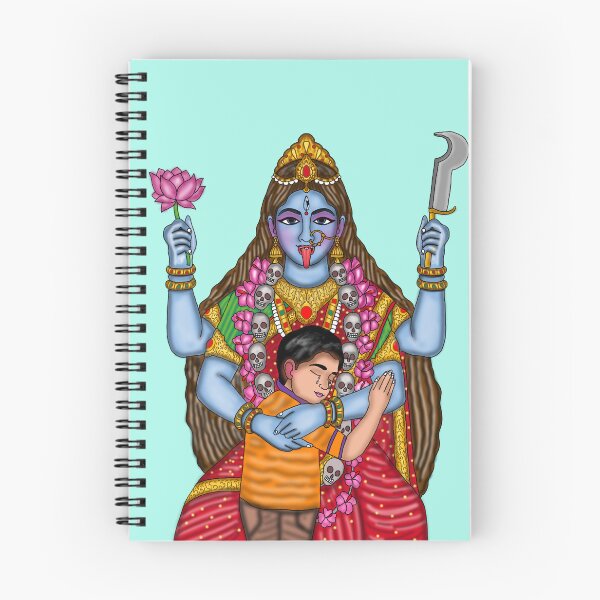 Item preview, Maa Kali With Devotee Digital Artwork | Divine Hindu Spiritual Illustration designed and sold by Harshit_Digital_Arts.