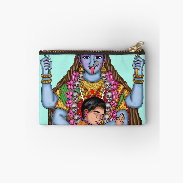 Item preview, Maa Kali With Devotee Digital Artwork | Divine Hindu Spiritual Illustration designed and sold by Harshit_Digital_Arts.