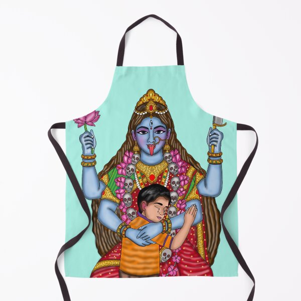 Item preview, Maa Kali With Devotee Digital Artwork | Divine Hindu Spiritual Illustration designed and sold by Harshit_Digital_Arts.