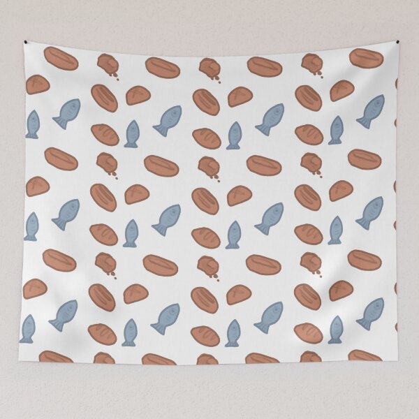 Item preview, fish and bread designed and sold by Ellora Elkalyn.