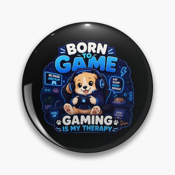 Item preview, Born To Game | Kawaii Gamer Dog designed and sold by Noxivora.