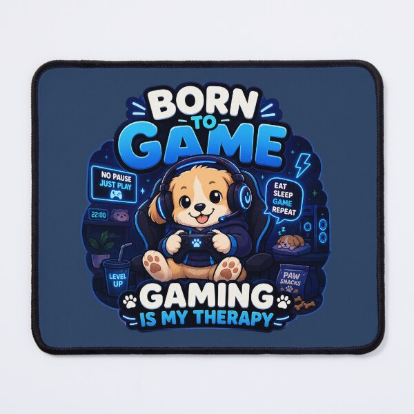Item preview, Born To Game | Kawaii Gamer Dog designed and sold by Noxivora.