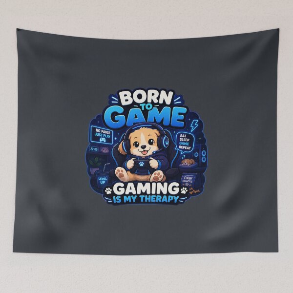 Item preview, Born To Game | Kawaii Gamer Dog designed and sold by Noxivora.
