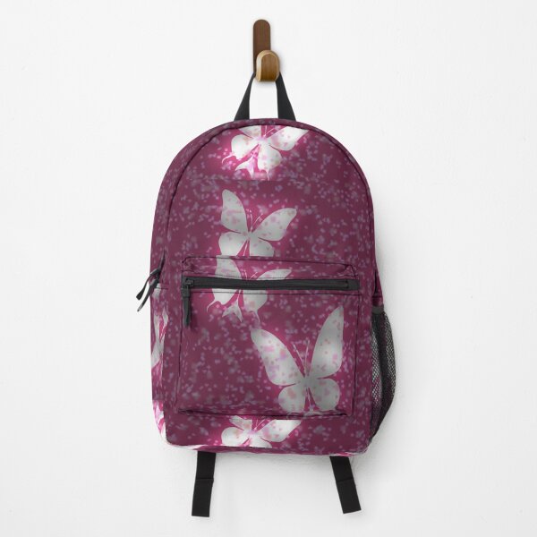 Item preview, Neon white Magical Pink Butterflies – Dreamy Glow Aesthetic Art designed and sold by kerissfantasyart .