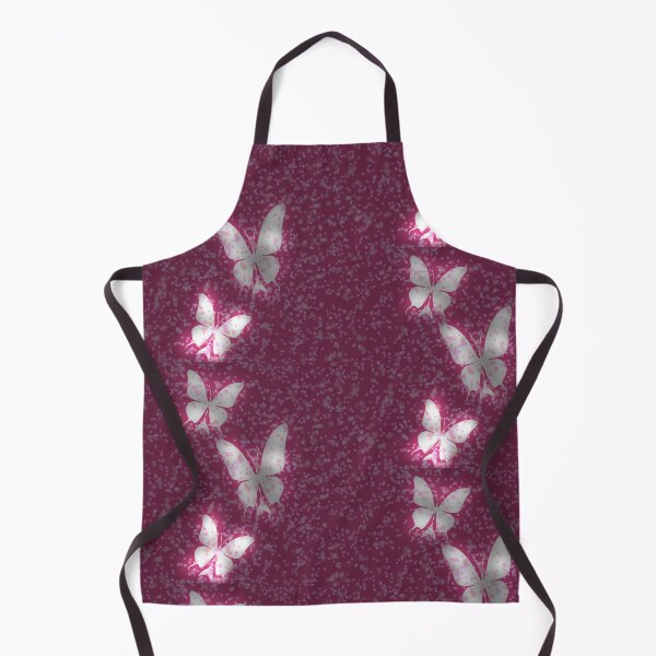 Item preview, Neon white Magical Pink Butterflies – Dreamy Glow Aesthetic Art designed and sold by kerissfantasyart .