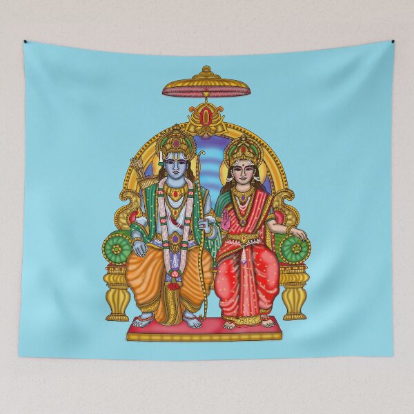 Item preview, Lord Sitaram Artwork | Sacred Hindu Digital Illustration designed and sold by Harshit_Digital_Arts.