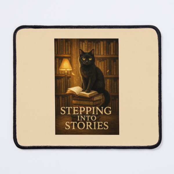 Item preview, Stepping into Stories – The Black Library Cat designed and sold by Novel Works Studio.