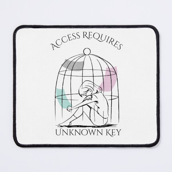 Item preview, Access Requires Unknown Key | Surreal Woman in Bird Cage | Mystical Symbolic designed and sold by TheMysticNook.
