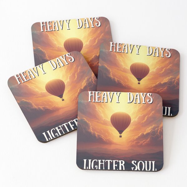 Item preview, Heavy Days, Lighter Soul – Hot Air Balloon Resilience Art designed and sold by QuietlyBecoming.