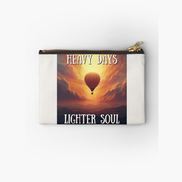 Item preview, Heavy Days, Lighter Soul – Hot Air Balloon Resilience Art designed and sold by QuietlyBecoming.