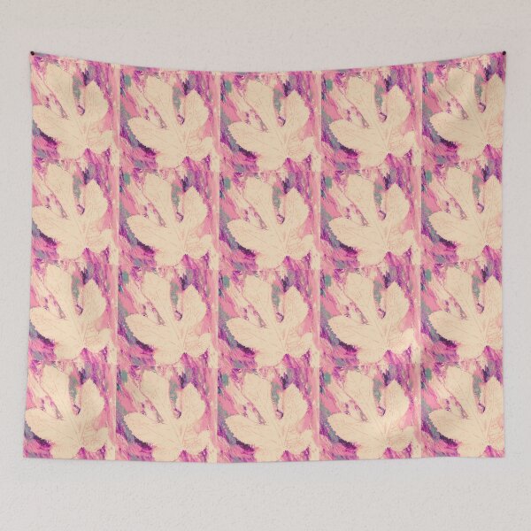 Item preview, Fig Leaf Echo — Ghost Monoprint in Soft Blush designed and sold by Gentle Bookbinding.