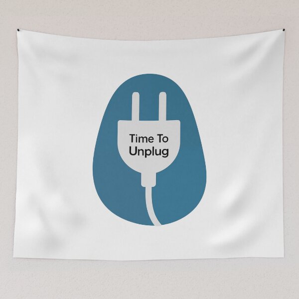 Item preview, Electric Plug Time To Unplug Minimalist Mindful Digital Detox designed and sold by FWLKIT.