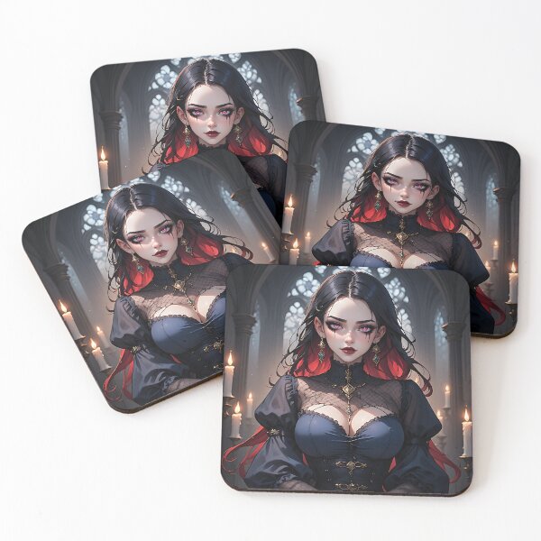 Item preview, Hot Halloween Anime Goth Girl Waifu 63 designed and sold by Your New Fixation.