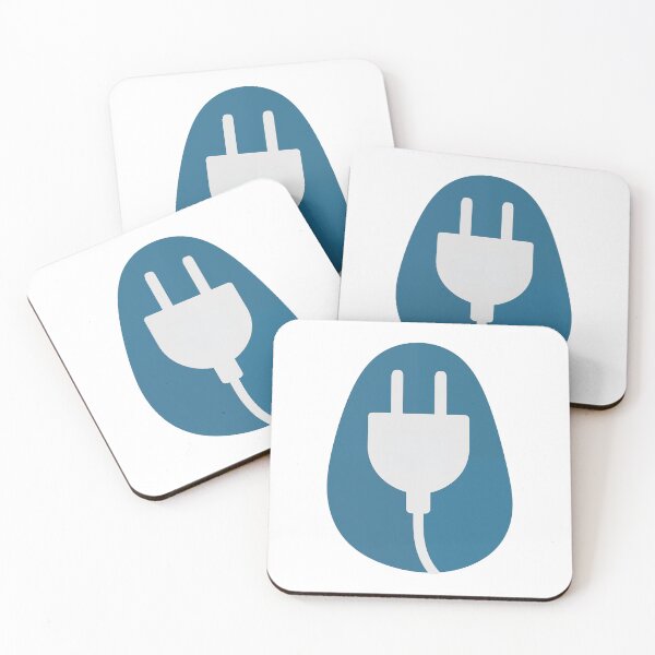 Item preview, Power Cord Plug Flat Minimal Two-Prong Symbol On Teal designed and sold by FWLKIT.