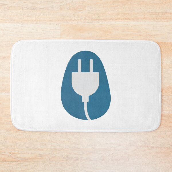 Item preview, Power Cord Plug Flat Minimal Two-Prong Symbol On Teal designed and sold by FWLKIT.