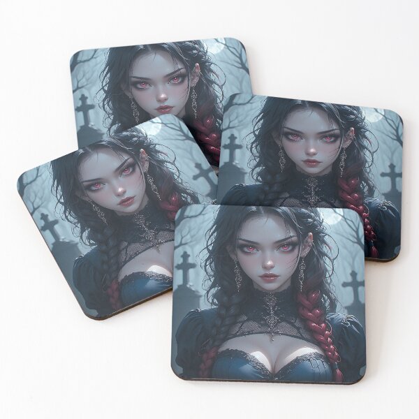 Item preview, Hot Halloween Anime Goth Girl Waifu 64 designed and sold by Your New Fixation.