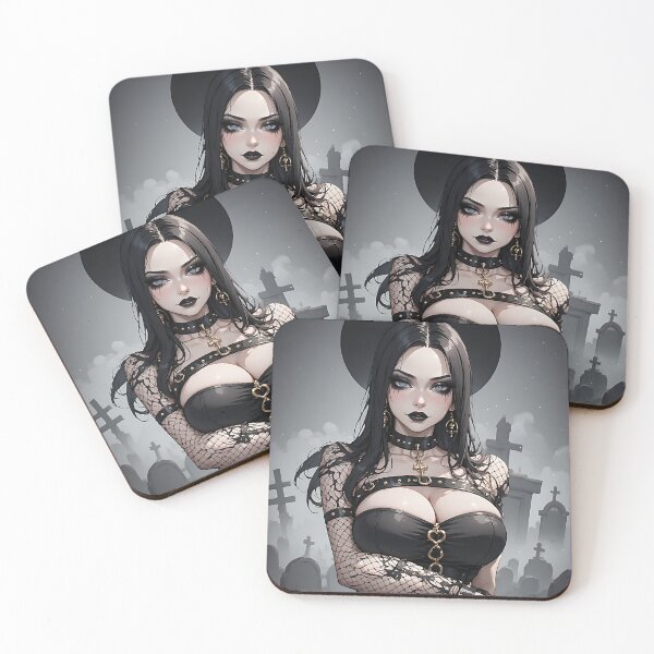 Item preview, Hot Halloween Anime Goth Girl Waifu 65 designed and sold by Your New Fixation.