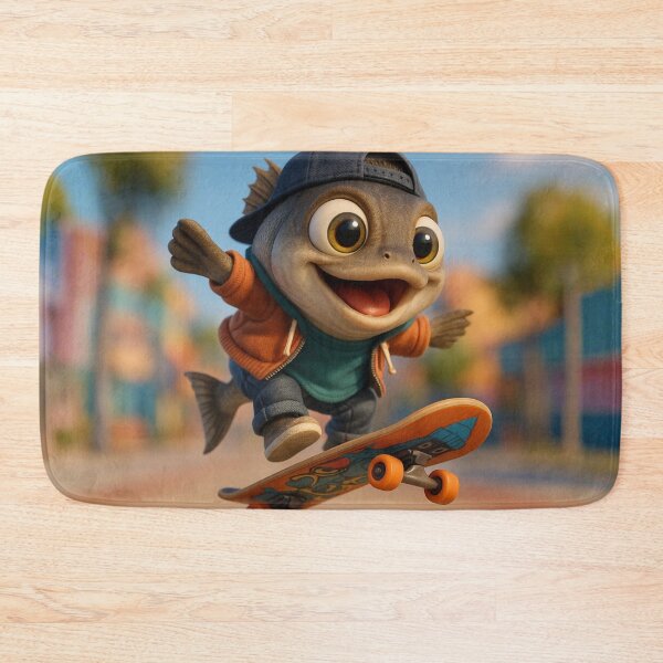 Item preview, Skater Whiting Fish designed and sold by Sillytoe.