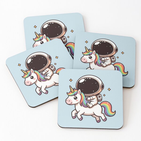 Item preview, Astronaut Riding On Unicorn Rainbow Cartoon designed and sold by NosandEdgy.