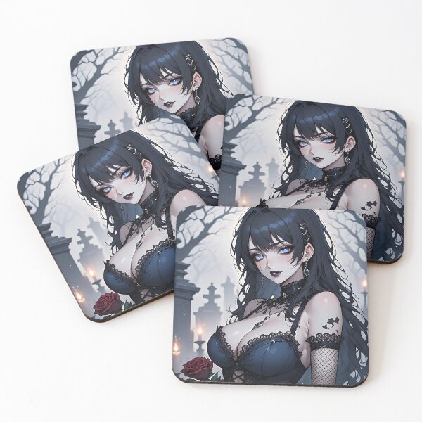 Item preview, Hot Halloween Anime Goth Girl Waifu 72 designed and sold by Your New Fixation.